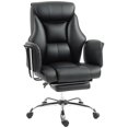 thumbnail image 1 of Black PU Leather Executive Office Chair - 155° Recline, Footrest & Lumbar Support | Home & Office Workspaces, 1 of 7
