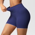 thumbnail image 7 of Htigea Shorts for Womenh Igh Waisted Biker Shorts Women Workout Gym Yoga-Shorts with Pockets Compression Pants Navy,M, 7 of 7