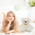 thumbnail image 6 of xingqing 11.8 Inch Creative Light Up LED Inductive Teddy Bear Stuffed Animals Plush Toy Colorful Glowing Teddy Bear White 30cm, 6 of 7
