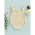 thumbnail image 4 of Bagilaanoe Newborn Baby Boys Girls Knit Romper Sleeveless Spaghettic Strap One Piece Knitted Jumpsuits 3M 6M 12M 18M Bodysuits, 4 of 8