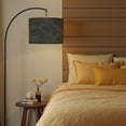 thumbnail image 6 of 2pcs Set Drum Lampshades (13"x 13"x 10"), Abstract Black White Line Subtle Texture Depth Fabric Large Replacement Shades for Table, Floor, and Pendant Lamps, Simple Assembly Needed., 6 of 8