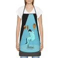 thumbnail image 2 of ZNDUO Fantasy Light Man Pattern Apron, Adjustable Bib Soft Chef Aprons, 2 of 8