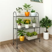 BENOSS 3 Tier Metal Plant Stand Indoor and Outdoor Flower Rack Flower Pot Home Storage Organizer Shelf