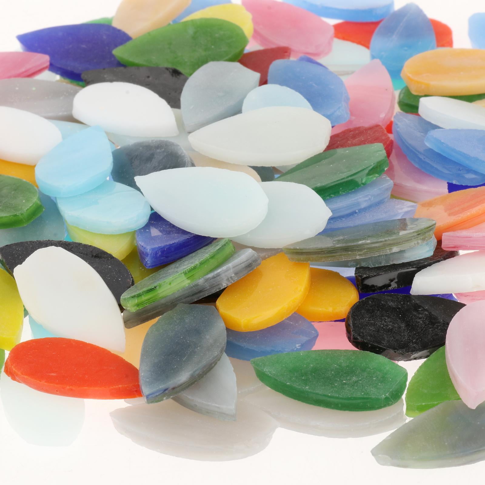 250x Petal Mosaic Tiles Stained Glass for Crafts Pots Stepping Stones Cups