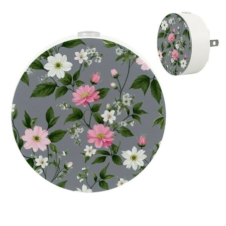 

YZUOUZY Lamp for Bedroom Bedside Lamp Bedside Lamps Set of 2 Leaves White Pink Flowers