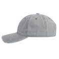 thumbnail image 4 of Toptie Vintage Washed Cotton Distressed Baseball Cap Dad Hat Adjustable Low-Profile Polo Hat-Grey, 4 of 6