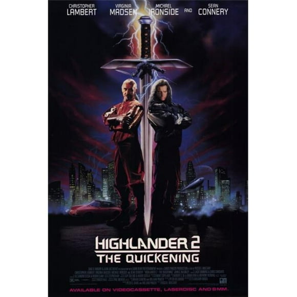 Posterazzi MOVCF1320 Affiche de Film Highlander 2-The Quickening - 27 x 40 Po.