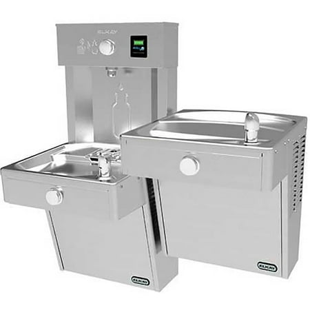 Elkay EZH2O Vandal-Resistant Bottle Filling Station, & Bi-Level Reverse Cooler, Non-Filtered 8 GPH S