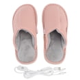 thumbnail image 1 of Zapatilla eléctrica con calefacción USB, franela con calefacción de 3 niveles, uso cómodo, calentador de pies calentado para mujeres, dormitorio interior 36-37, 1 of 10