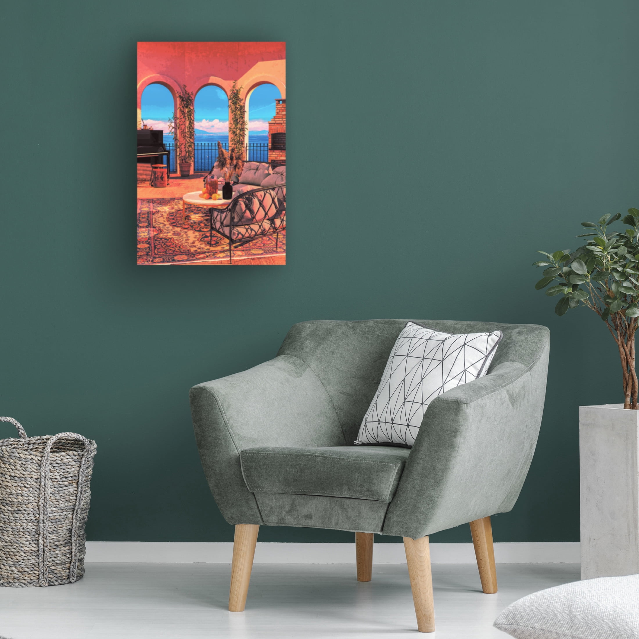 Trademark Fine Art DEKIMBE MURRAY  Piano Terrace Canvas Wall Art