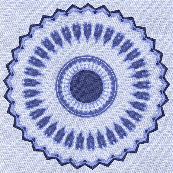 Ahgly Company Machine Washable Indoor Square Transitional Heavenly Blue Area Rugs, 8' Square