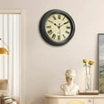 thumbnail image 2 of ZMKIAG Retro Silent Round Classic Clock with a Hook, Easy to Hang Battery Operated, Non Ticking Retro Wall Clock, Easy to Read for Living Room, Bedroom, School, Home Decor, 2 of 9