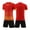 Red, variant on EnJoCho Boys Football Set Kids Baseball 2 Piece Outfits School PE Gym Athletic Sweatsuits Summer Short Sleeve Compression Shirt Shorts Set