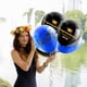 thumbnail image 5 of Juego De 14 Globos Decorativos Para Fiestas De Graduación. Globos De Graduación De 12 Pulgadas Con Confeti Negro Y Azul Y Cintas Para Decorar Fiestas De Graduación., 5 of 6