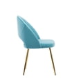 thumbnail image 3 of Porthos Home Batia Dining Chairs, Velvet Upholstery, Gold Metal Legs, 3 of 6