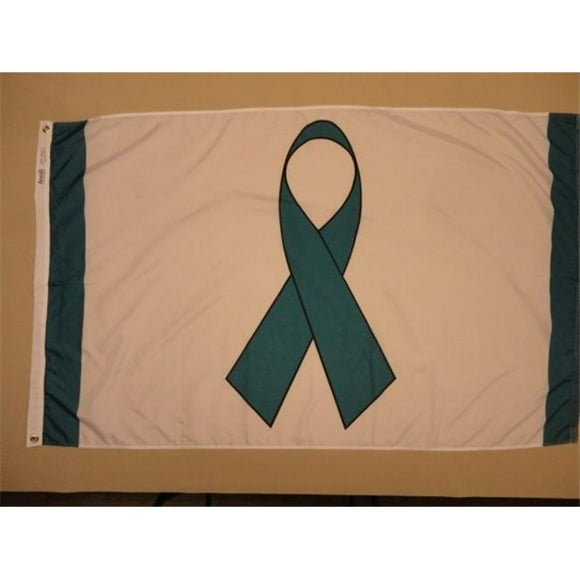 Nylon Glo Ruban Drapeau Sarcelle 3 x 5 Pi.