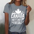 thumbnail image 2 of KIHOUT Nouveau Haut de Mode d'Été pour Femmes 2025, Blouse à Manches Courtes Imprimée Col Rond Gris TG, 2 of 3