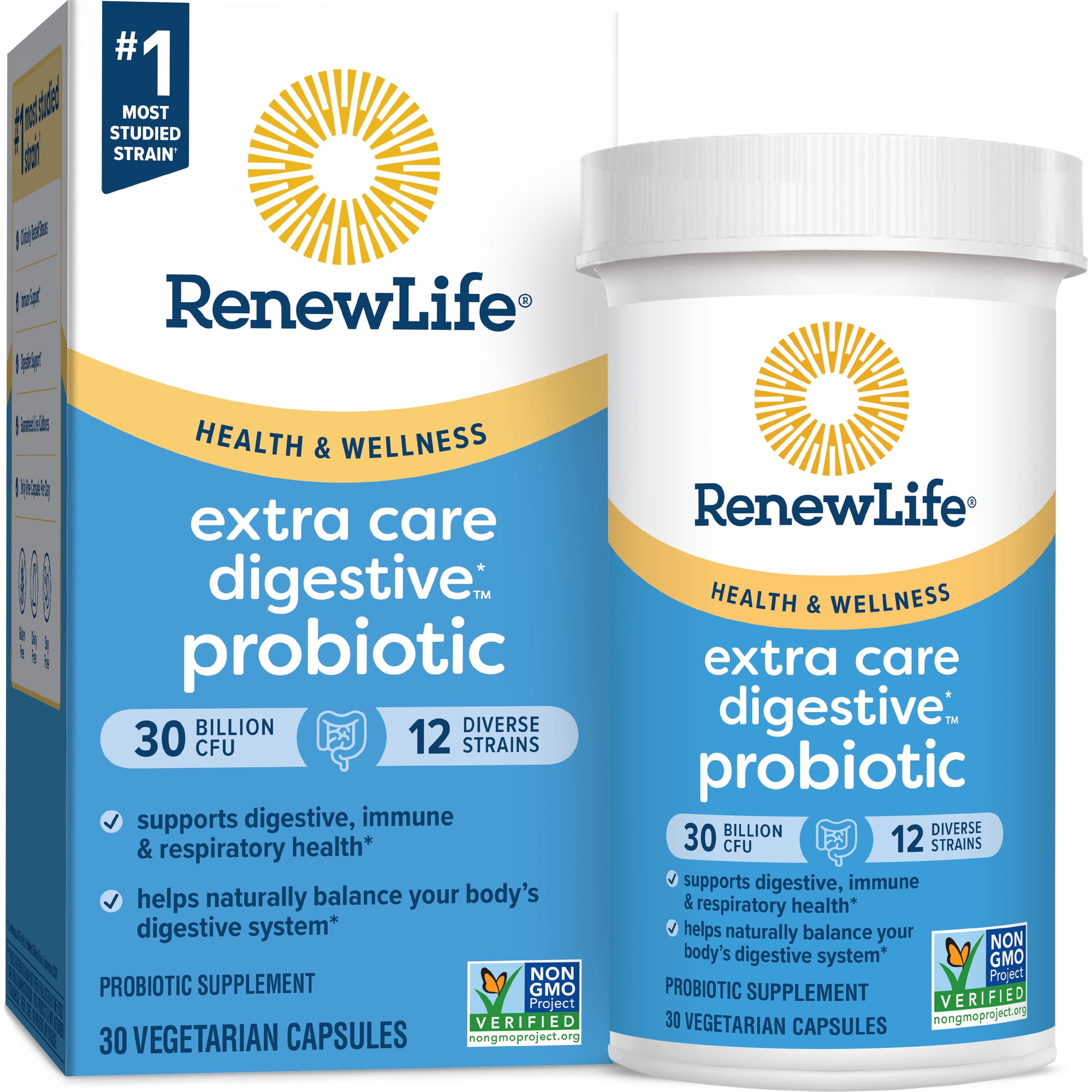 Ultimate Flora Probiotics for Men and Women | 30 Billion CFU | 30 Capsules | by Renew Life