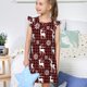 thumbnail image 4 of Balery Plaid Reindeer Snowflakes Camisón de princesa para niñas, pijama de algodón con mangas abullonadas, suave y bonito.-XX-Large, 4 of 6