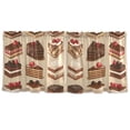 thumbnail image 7 of Yayeee Kitchen Curtains Tier Set of 2 Light Filtering 57"x36" Over Sink Window Panels, Brown Cakes, 7 of 7
