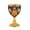 Gold Blue, variant on DOLITY Vintage Goblet Mini Communion Cup for Party Supplies Anniversary Bar Gold White