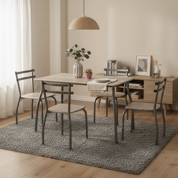 Comedor Sienna Minimalista de Acero Para 4 Personas