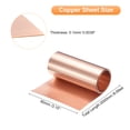 thumbnail image 2 of Rollos de Hoja de Cobre 2000mm x 80mm x 0.1mm, 99.9% Cobre Puro, Tira de Cobre, Placa de Metal para Proyectos de DIY, 2 of 6