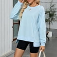 thumbnail image 2 of Tittly Long Sleeve Shirts for Women, Crewneck Sweatshirt, Women'S Training Sweatshirts, Sweatshirts for Teen Girls, Athletic Sweatshirts for Women Sky Blue XL, 2 of 9