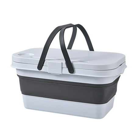

Summer Savings Clearance Jophufed Picnic Basket For 2 Multi-Function Lid 15L& Food Tray Table Folding Picnic Basket With Phone Slot And Cup Slot For Picnic Or Beach Camping Hiking Fishing