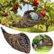 thumbnail image 1 of Nidos de pájaros de mimbre con forma de cuerno tejidos a mano. Reposapiés colgante natural para pinzones, canarios y pequeños pájaros silvestres. Nido de ratán con forma de cuerno., 1 of 9
