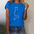 thumbnail image 1 of YLHFASHION Hauts pour Femmes Mode Manches 3/4 Col Rond Chemises Décontractées Tendance Blouses Imprimées Plissées devant t-Shirts 50 % de Rabais Liquidation T-shirt à Manches Courtes pour Femmes, 1 of 5