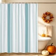 thumbnail image 3 of Green Simple Lines Shower Curtain, Waterproof Shower Curtains for Bathroom, Modern Minimalist Stripes Pattern Washable Fabric Bathtub Curtain Set Bath Decor with 12 Hooks 48"x72", 3 of 8
