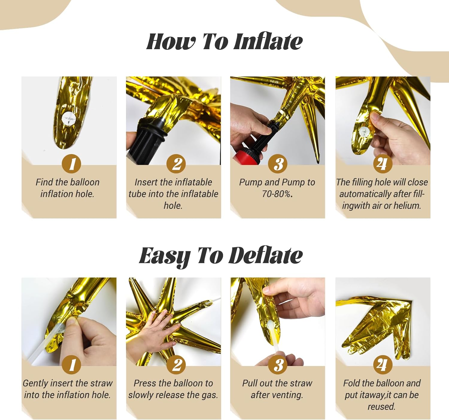 KiddiTouch Black and Gold Balloons Garland Kit, 132 Pieces photo 3