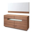thumbnail image 3 of Modrest Ceres 6-Drawer Silent Gliding Contemporary MDF Wood Dresser in Walnut, 3 of 5