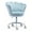 Blue, variant on Kids Desk Chair with Wheels, Cute Petal Study Computer Chair with Arms for Teen Girls, Upholstered Velvet Swivel Kids Rolling Task Chair for Bedroom, Vanity, Blue