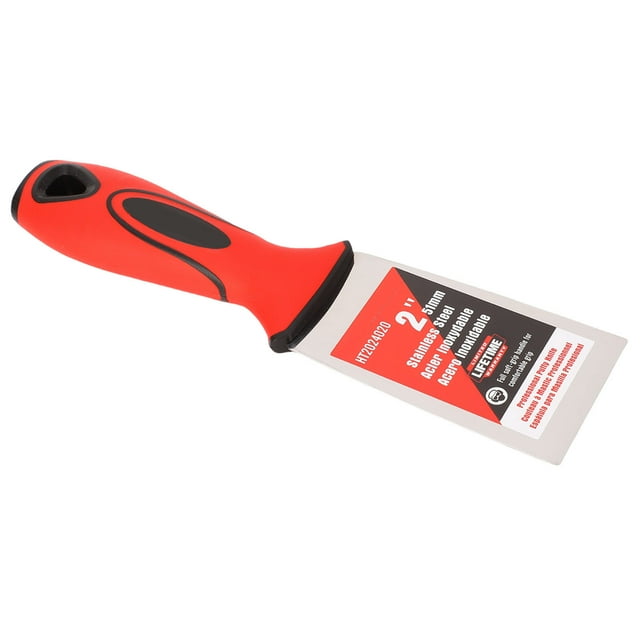 Putty Scraper, 2in Stainless Steel Flexible Putty Scraper with Ergonomic Handle for Paint Scraping
