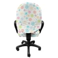 thumbnail image 3 of Winter Office Chair Slipcover, Colorful Doodle Snowflakes Cheerful Joyful Pattern Holiday Celebration Christmas Fun, Stretch Decorative Fabric Cover, Standard Size, Multicolor, by Ambesonne, 3 of 5