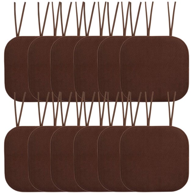 Cojín para silla Sweet Home Collection, espuma viscoelástica, paquete de 12