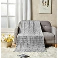 thumbnail image 2 of FAITH, HOPE, LOVE HOME DÉCOR Ultra Plush Queen Size Chevron Arrow Jacquard Microplush Blanket (86" X 86") - Grey, 2 of 4