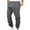 Dark Gray, variant on Men's Casual Joggers Sweatpants with Shaped Pockets Drawstring Elastic Waist Pants for Hiking Tapered for Active Athletic Workout