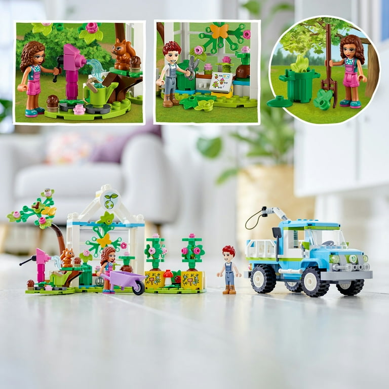 LEGO Friends 41707 Tree-Planting Playset with Greenhouse, Toy Car