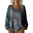thumbnail image 1 of WZXFASHION Women's Pattern Printed Casual Pullover Sweater Clearance Sales pullover zip up hoodie, 1 of 4