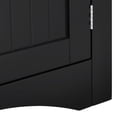 thumbnail image 6 of Corner Storage Cabinet 2 Doors with 2 layer Cabinet Cupboard for Bathroom, Kitchen, Living Room,Black, 6 of 6