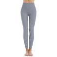 thumbnail image 2 of High Waisted Women's Yoga Leggings, Solid Color Comfortable Athletic Pants with Pockets, 2 of 7