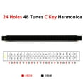 thumbnail image 3 of EASTROCK Harmonica Key of C 24 Holes Professional Mouth Organ for Blues Folk Jazz for Student Teacher Beginner Black, 3 of 6