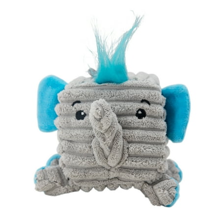 UPC: 0700603703260 | Outward Hound Cube-Eez Elephant Plush Dog Toy  Grey  Small