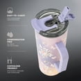 thumbnail image 2 of Thyme & Table 24oz Stainless Steel Luna Tumbler with Handle and Dual Straw Lid, Garden, 2 of 7