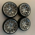 thumbnail image 2 of Wheels and Tires Set for Tamiya TT01 rc wheels TT02 HSP Crawler Vehicles Trucks White, 2 of 7