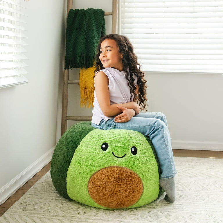 Big Joe Avocado PlushiPals Super Soft Bean Bag Chair for Kids