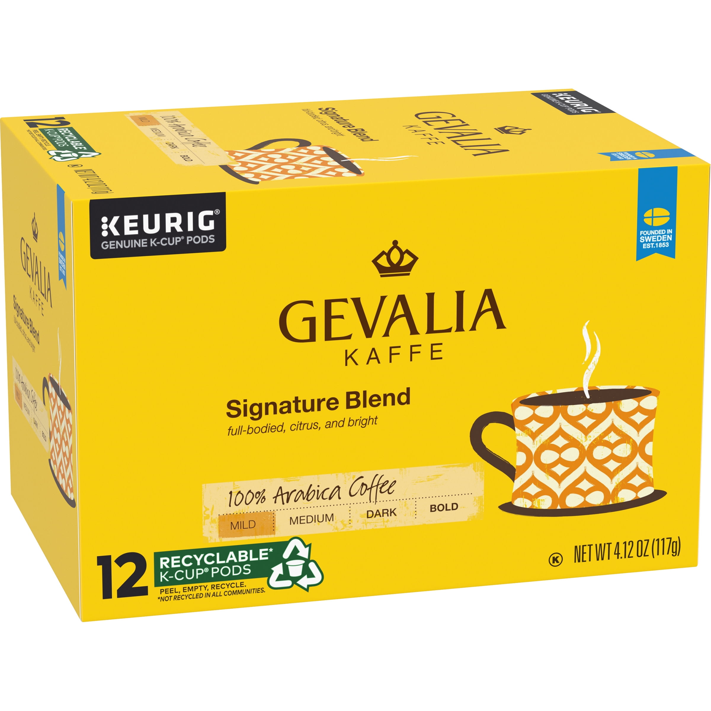Gevalia Signature Blend Mild Light Roast K‐Cup® Coffee Pods, 12 ct. Box